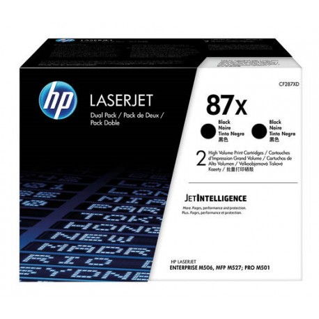 Pack 2 Toner noir  HP pour LaserJet Pro M506 / M527 ... (87X)