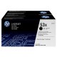 Pack de 2 Toners noires longue durée pour HP pour LaserJet P2015 (53X)