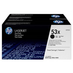 Pack de 2 Toners noires longue durée pour HP pour LaserJet P2015 (53X)