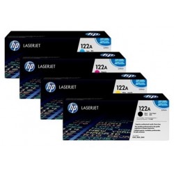 Pack de 4 toners hautes capacités pour Color LaserJet 2550 - 2800 (122A)