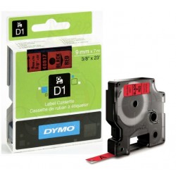Ruban Dymo D1 (40913) - Noir sur rouge - 9mm x 7m Noir DYMO pour LabelManager