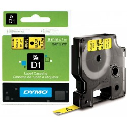 Ruban Dymo D1 (40918) - Noir sur jaune - 9mm x 7m Noir DYMO pour LabelManager