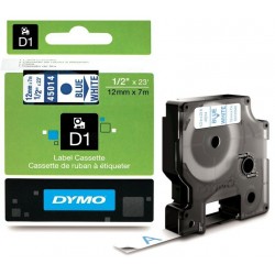 Ruban Dymo D1 (45014) 12mm x 7m Bleu sur blanc pour LabelManager ...