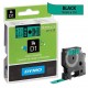 Ruban Dymo D1 (45019) 12mm x 7m Noir sur vert pour LabelManager ...