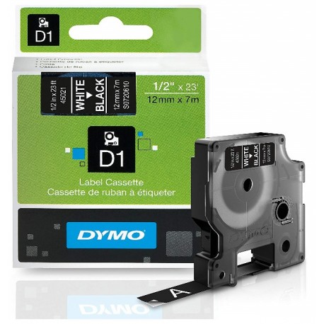 DYMO D1 - Standard Étiquettes - Noir Sur Transparent - 24mm X 7m - Rubans