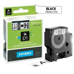 Ruban Dymo D1 (45803) 19mm x 7m Noir sur Blanc pour LabelManager...