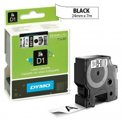 Ruban Dymo D1 (45021) 12mm x 7m Blanc sur noir pour LabelManager