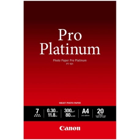 Canon PT-101 Pack 20 feuilles papier photo professionnel A4 (PT101) - 300g 