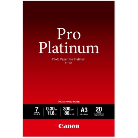 Canon PT-101 Pack 20 feuilles papier photo professionnel A3 (PT101) - 300g 