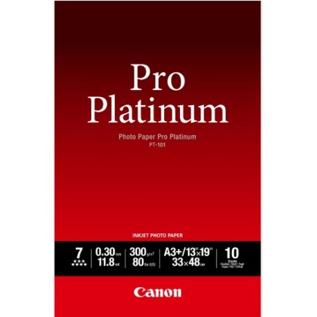 Canon PT-101 Pack 10 feuilles papier photo professionnel A3+ (PT101) - 300g 