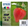 Multipack 4 couleurs Epson pour Expression Home XP-235 / XP332 / XP-432 ... (n°29 - fraise) (C13T29864012)