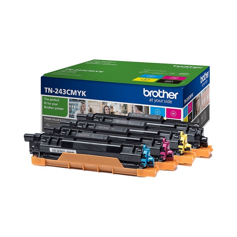 Pack 5 toner para Brother TN-247 / TN-243 DCP-L3510 DCP-L3550 HL-L3210 con  chip