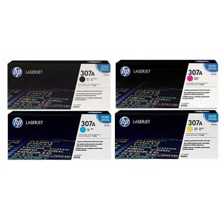 Pack de 4 toners HP pour ColorLaserjet CP 5225 ... (307A)