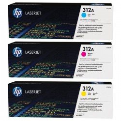 Pack 3 toner couleur HP pour Color LaserJet Pro M476NW/DN/DW (N°312A)