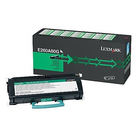 Toner noir Lexmark reconditionné pour E260 / E360 / E460 (E260A80G)