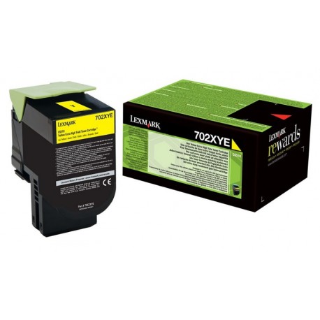 Toner jaune Très haute capacité Lexmark pour CS510 (702XYE)