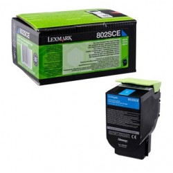 Toner cyan Lexmark pour CX310n / CX410e ... haute capacité (802SCE)