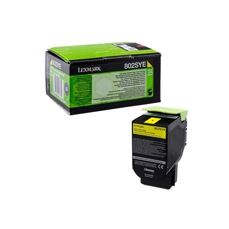 Toner jaune Lexmark pour CX310n / CX410e ... haute capacité (802SYE)