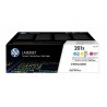 Pack 3 Toners Couleur HP haute capacité pour Color LaserJet Pro M252 / M277.... (201X)