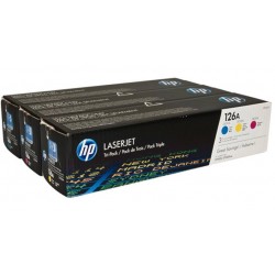 Pack de 3 toners HP (C-M-Y) pour laserjet Pro CP1025 (126A)