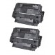 Pack de 2 toners noirs génériques haute capacité pour HP laserjet P3010... (55X)