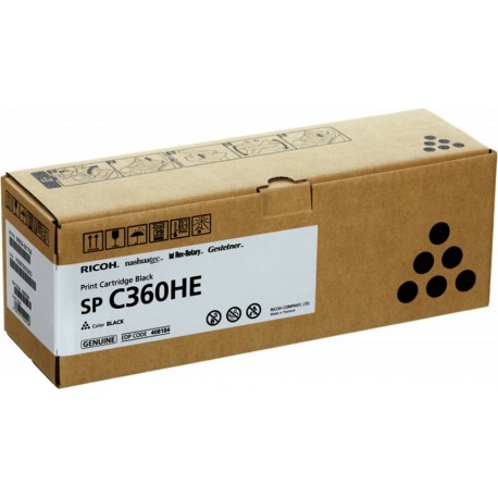 Cartouche toner noir haute capacité Ricoh pour SP C360 (type SPC360HE)