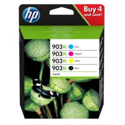Pack 4 Cartouches jet d'encre Haute Capacité HP pour Office Jet Pro 6960 / 6970 ....(N°903XL)