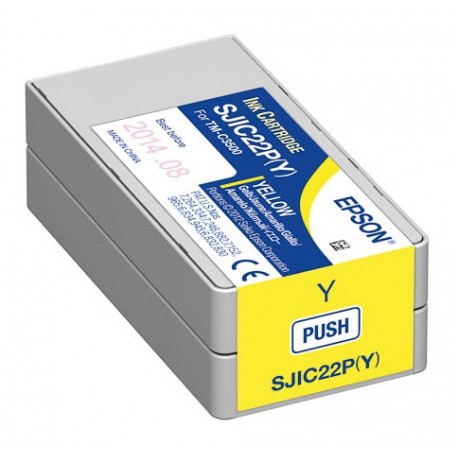 Cartouche Jaune pour Epson TM-C3500 - ColorWorks C3500 (SJIC22P)