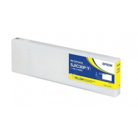 Cartouche d'encre Jaune Epson pour ColorWorks C7500G (SJIC30PY)