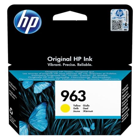 Cartouche jet d'encre Jaune HP pour Office Jet Pro 9010 / 9020 ....(N°963)