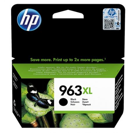 Cartouche jet d'encre Noir Haute capacité HP pour Office Jet Pro 9010 / 9020 ....(N°963XL)