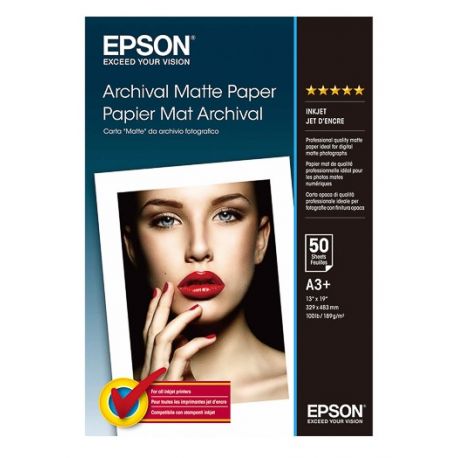 50 feuilles Papier Photo EPSON A3+ - 189 gr - Finition Matte