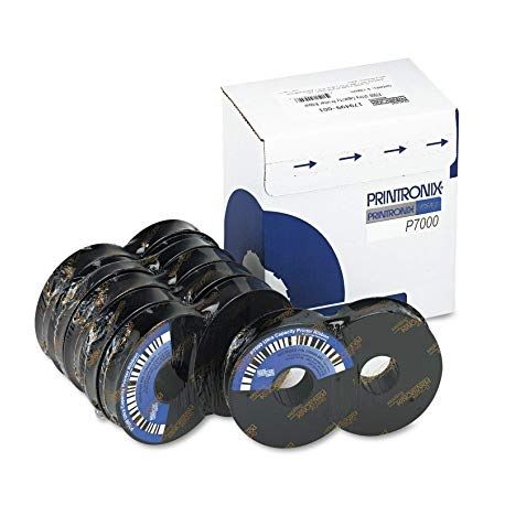 Pack 6 Rubans Matriciel Noir Printronix pour Spool Line Printer P7000 / P7000ZT (90 mil. caractères)