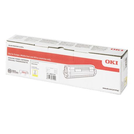 Toner Jaune haute capacité Oki original pour C834 / C844 (10 000 pages)