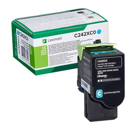 Cartouche toner cyan extra haute capacité lexmark (programme de retour - 3 500 pages)