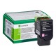 Cartouche toner magenta lexmark (programme de retour - 1000 pages)