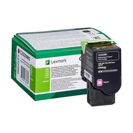 Cartouche toner magenta lexmark (programme de retour - 1000 pages)