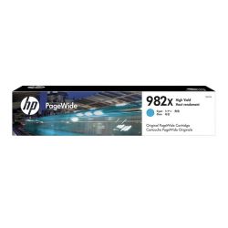 Cartouche jet d'encre Cyan Haute Capacité HP pour PageWide Enterprise color 765dn... (N°982X)