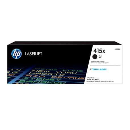 Cartouche toner noir haute capacité HP pour LaserJet Pro M454, M479 (N°415X)