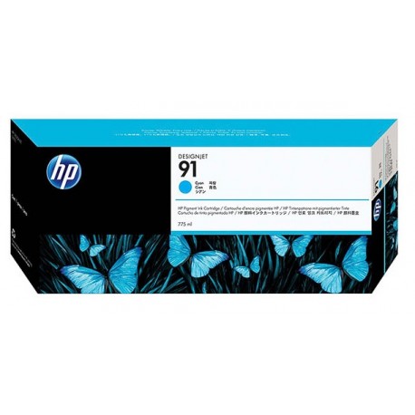 Cartouche cyan HP pour designjet Z6100 (N°91)