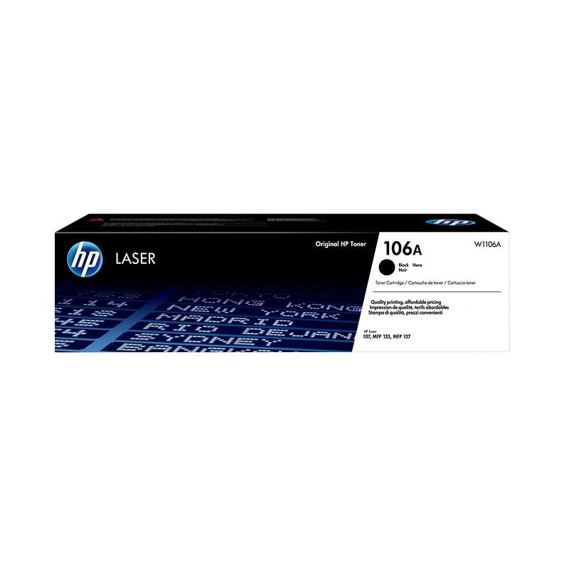 Toner noir HP pour LaserJet 107 - MFP 135 - MFP 137 (106A)