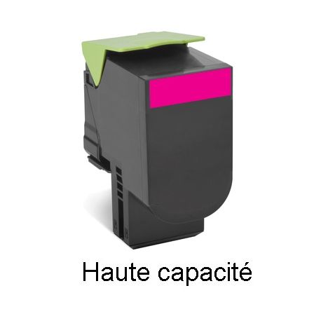 Toner Magenta générique Haute capacité pour Lexmark CX410 / CX510...  (802HM)