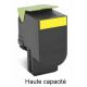 Toner Jaune générique Haute capacité pour Lexmark CX410 / CX510...  (802HY)