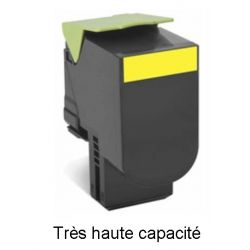 Toner Jaune générique très haute capacité pour Lexmark CX510...  (802XY)