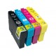 Multipack 4 encres CMYK génériques haute capacité pour Epson WorkForce WF-2860dwf ... (n°502XL)