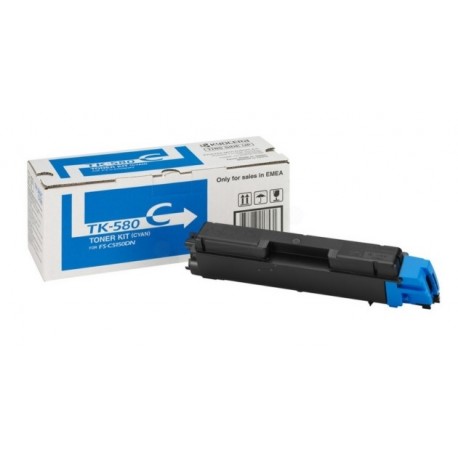 Toner cyan Kyocéra pour FS-C5150DN/ ECOSYS P6021CDN...  (TK-580C)