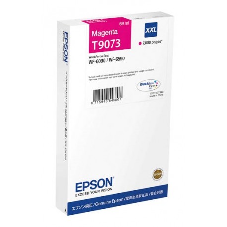 Cartouche Magenta XXL Epson Tres Haute Capacité pour WorkForce pro WF 6590 / WF 6090 (T9073)