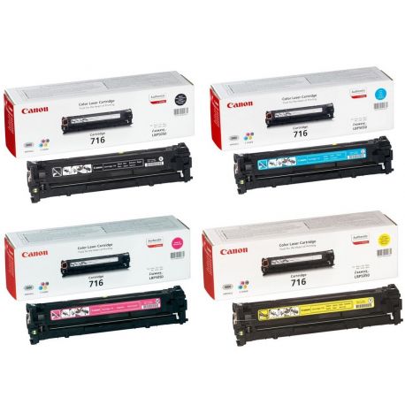 Pack de 4 toners Canon pour LBP5050 / 5050n... CRG716BK