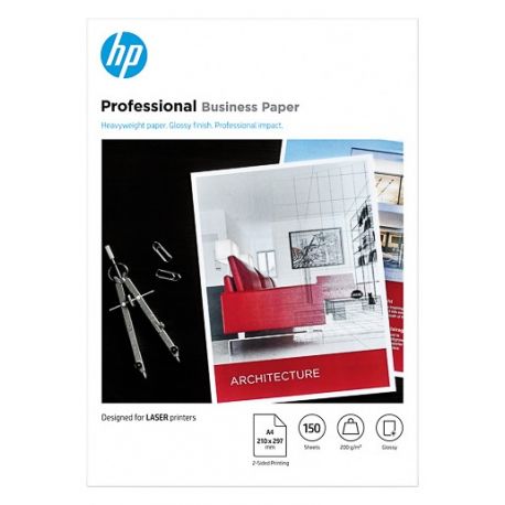 Papier photo A4 brillant laser professionnel HP - 150 feuilles - 200 gr - Finition brillante
