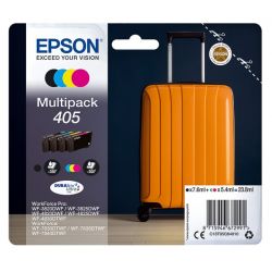 Multipack 4 Cartouches d'encre Epson pour WorkForce Pro WF-3820dwf, ... (405)